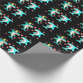haaien zwart cadeaupapier (Hoek)
