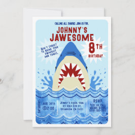 Haaien Zwembad Feest Kaart