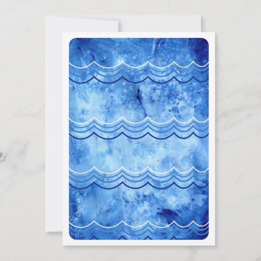 Haaien Zwembad Feest Kaart (Achterkant)