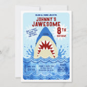 Haaien zwembadfeest kaart (Voorkant)
