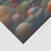 Haaien zwemmen boven een koraalrif Decoupage Tissuepapier (Detail)