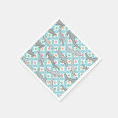 Haaien zwemmen de Mid Century Current Servet (Hoek)