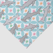 Haaien zwemmen de Mid Century Current Tissuepapier (Detail)