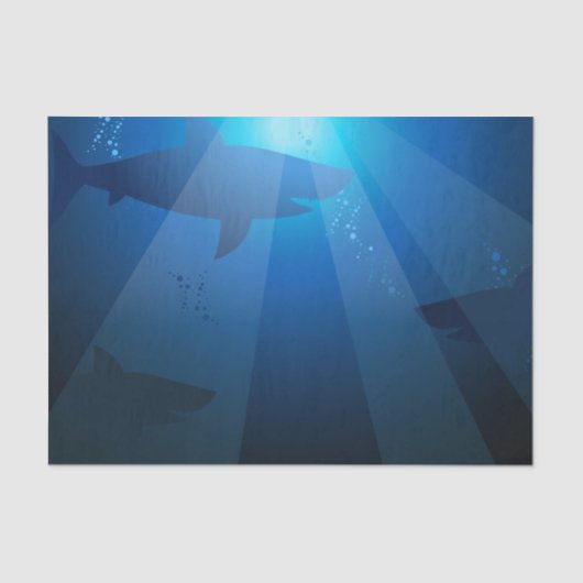 Haaien zwemmen tissuepapier (Voorkant)