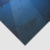 Haaien zwemmen tissuepapier (Detail)