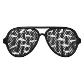 Haaien Zwemmen Zwart-wit Marine Life Aviator Zonnebril (Voorkant)