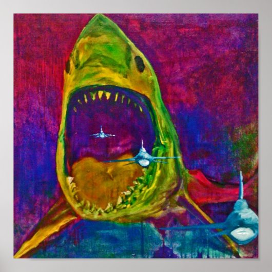 haaienaanval poster (Voorkant)