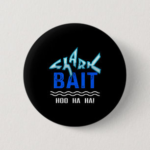 Haaienaas Hoo Ha Ha Grappig Grappige Haai Van De W Ronde Button 5,7 Cm