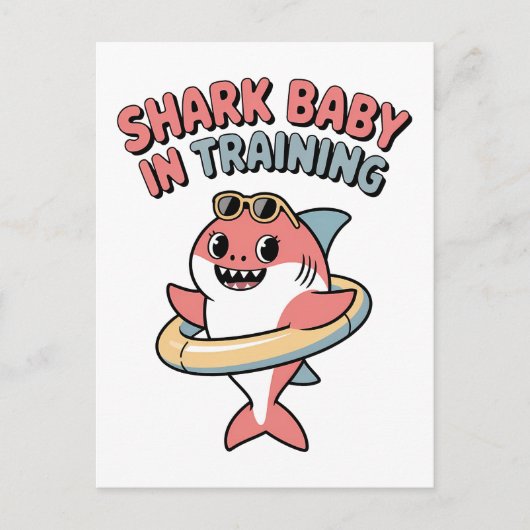 Haaienbaby in training | Kinderen Briefkaart (Voorkant)