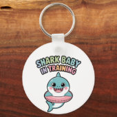 Haaienbaby in training | Kinderen Sleutelhanger (Achterkant)