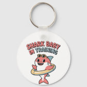 Haaienbaby in training | Kinderen Sleutelhanger (Achterkant)