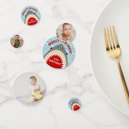 haaienbeet elke leeftijd verjaardagsfeestfoto confetti (Groep)