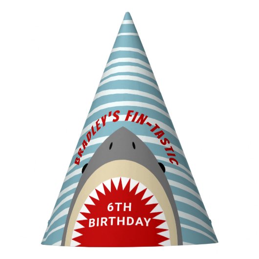 haaienbeet elke leeftijd verjaardagsfeestje feesthoedjes (Voorkant)