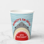 haaienbeet elke leeftijd verjaardagsfeestje papieren bekers (Voorkant)