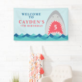 Haaienbeet verjaardagsfeestje spandoek (Insitu)