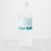 Haaienbeet verjaardagsfeestje waterfles etiket (Achterkant)
