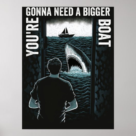 haaienboot jaws deco art " we hebben een grotere b poster (Voorkant)
