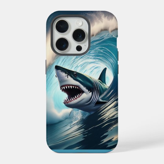 Haaienbumper en -beet iPhone hoesje (Achterkant)