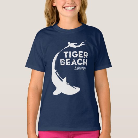 haaienduik in Tiger Beach T-shirt (Voorkant)