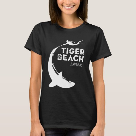 haaienduik in Tiger Beach T-shirt (Voorkant)