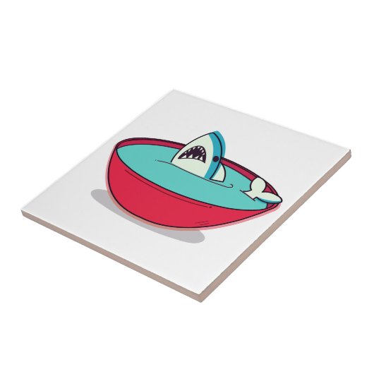 Haaienfinsoep Tegeltje (Zijkant)