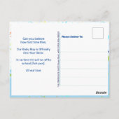 Haaienfoto kinderverjaardagsaankondiging briefkaart (Achterkant)