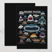 haaiengezichten die u wilt ontmoeten bedankkaart (Voorkant / Achterkant)