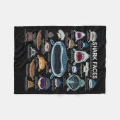 haaiengezichten die u wilt ontmoeten fleece deken (Voorkant (Horizontaal))