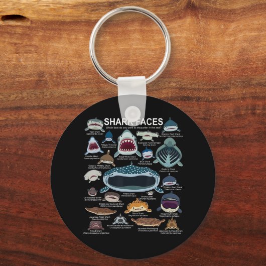 haaiengezichten die u wilt ontmoeten sleutelhanger (Voorkant)