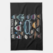 haaiengezichten die u wilt ontmoeten theedoek (Verticaal)