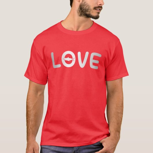 haaienliefde grappig t-shirt (Voorkant)