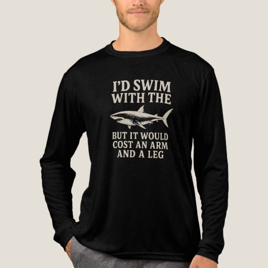 Haaienliefhebber Tri-Blend shirt (Voorkant volledig)