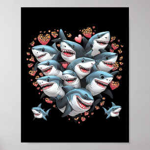 Haaienliefhebbers Mariene Duikers Haaien Die Een H Poster