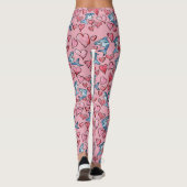 Haaienliefhebbers Schattigee haaien en harten Leggings (Achterkant)