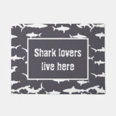 Haaienliefhebbers wonen hier onder water Zee wezen Deurmat (Voorkant)