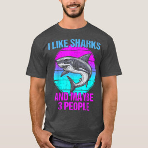 Haaienpak volwassenen kinderen grappig oceaan vint t-shirt