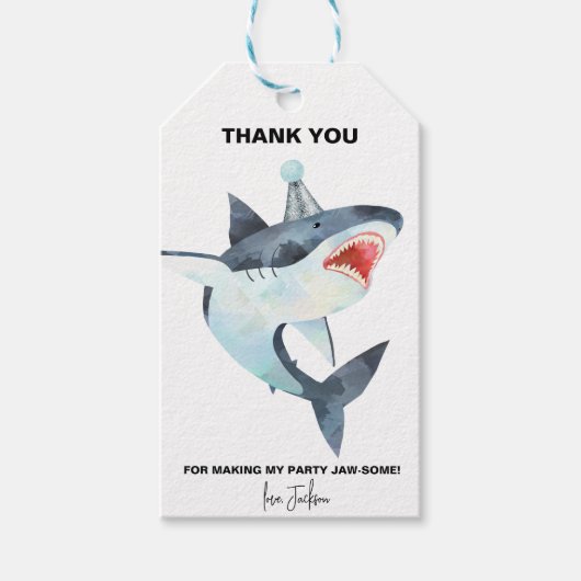 Haaienpartij geeft de voorkeur aan labels cadeaulabel (Voorkant)