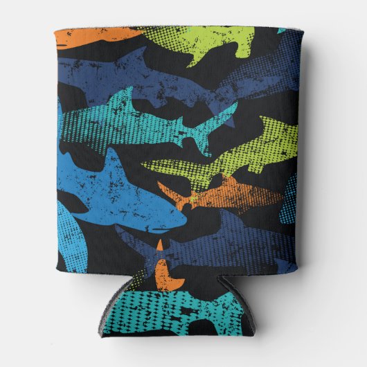 Haaienpatroon, modern urban blikjeskoeler (Voorkant)