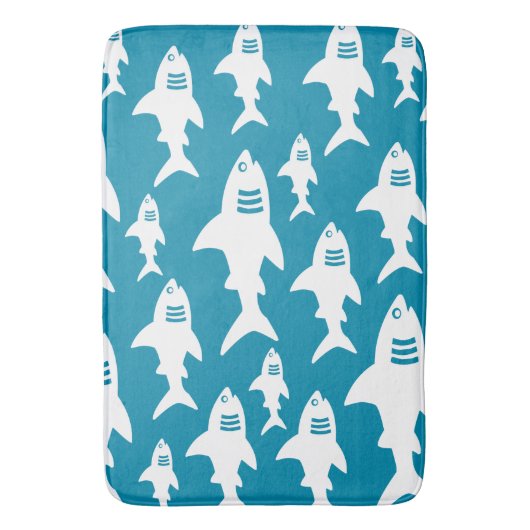 haaienpatroonontwerp badmat (Voorkant Verticaal)