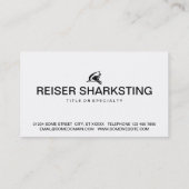 haaienpictogram visitekaartje (Achterkant)