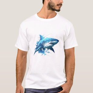 Haaienportret Dierenschilderij Wildlife Ocean T-shirt