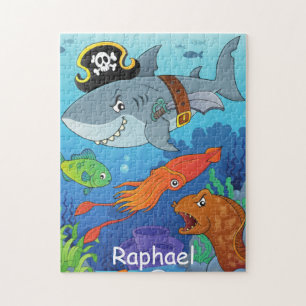Haaienpuzzel, gepersonaliseerde puzzel, legpuzzel