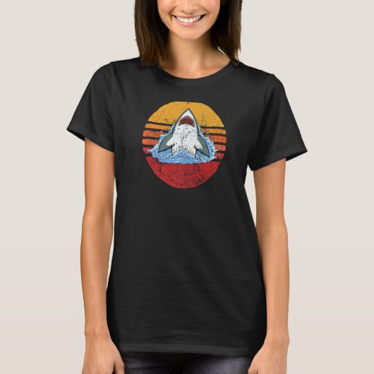  haaienretro stijlhaai t-shirt (Voorkant)