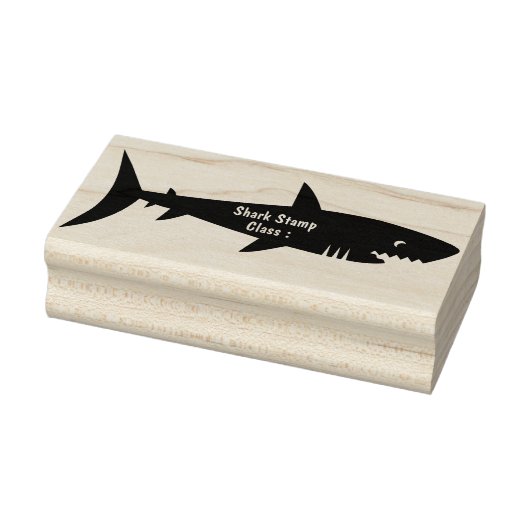 Haaienschoolklas solide rubberstempel (Stempel)