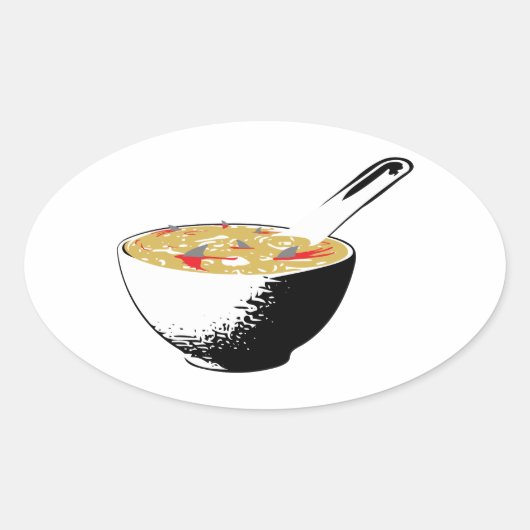 haaiensoep ovale sticker (Voorkant)