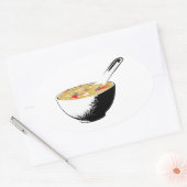 haaiensoep ovale sticker (Envelop)