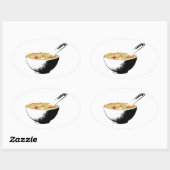 haaiensoep ovale sticker (Vel)