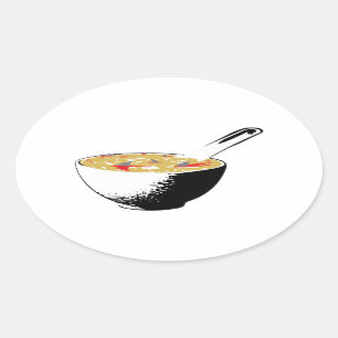 haaiensoep ovale sticker