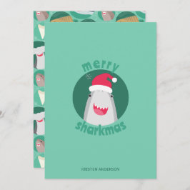 Haaiensoort Kerstmis Feestdagenkaart