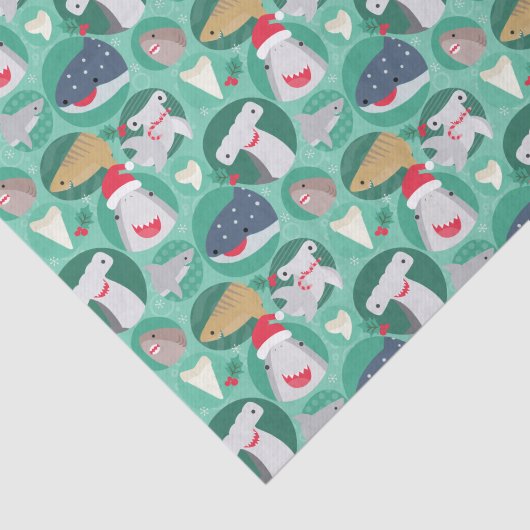 Haaiensoort Kerstmis Tissuepapier (Detail)